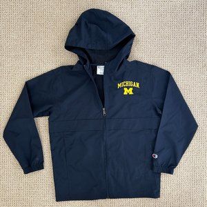 Champion Michigan Windbreaker Raincoat Full Zip, Never Worn, UMich Wolverines,